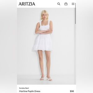 Marine Poplin White Aritzia Dress